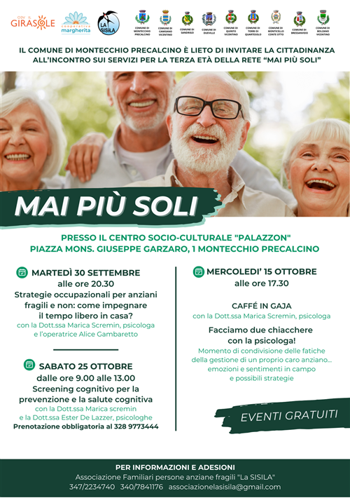 Incontri sui Servizi per la Terza Eta’ della Rete Mai Piu’ Soli