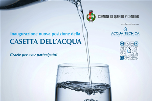 Inaugurazione nuova posizione casa dellacqua