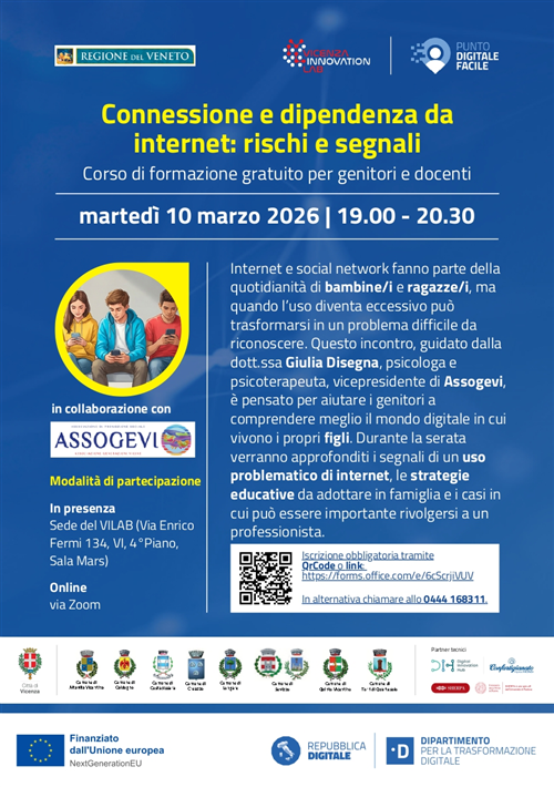 Punto di facilitazione digitale: Connessione e dipendenza da internet: rischi e segnali